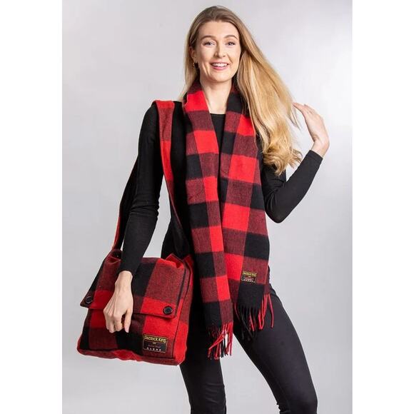 Patrick King Keri Tartan Merino Wool Messenger Bag - Picture 8 of 8